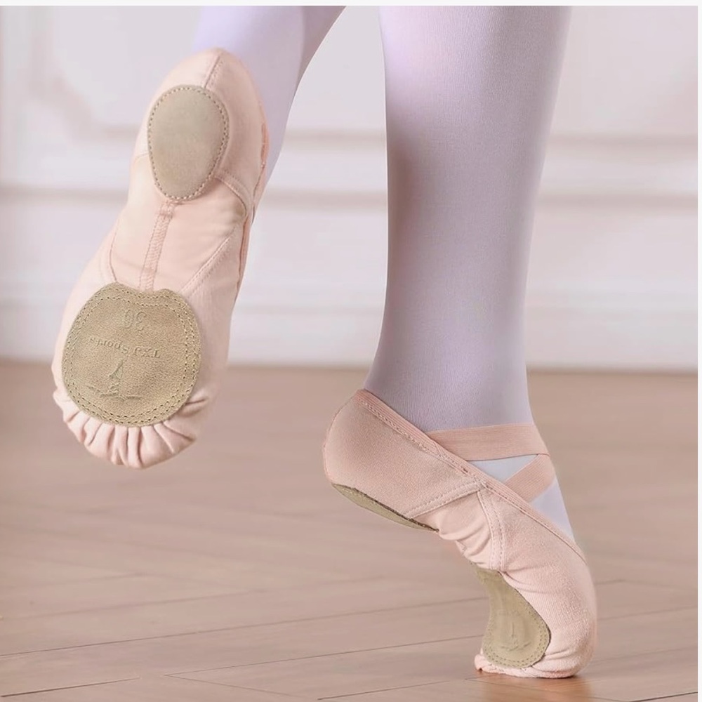 NWT TXJ Sports Ballet Shoes for Girls Highly Stretch Ballet Slippers Split Sole